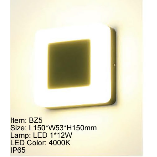 BZ5 ARBOTANTE EXTERIOR LED NEGRO