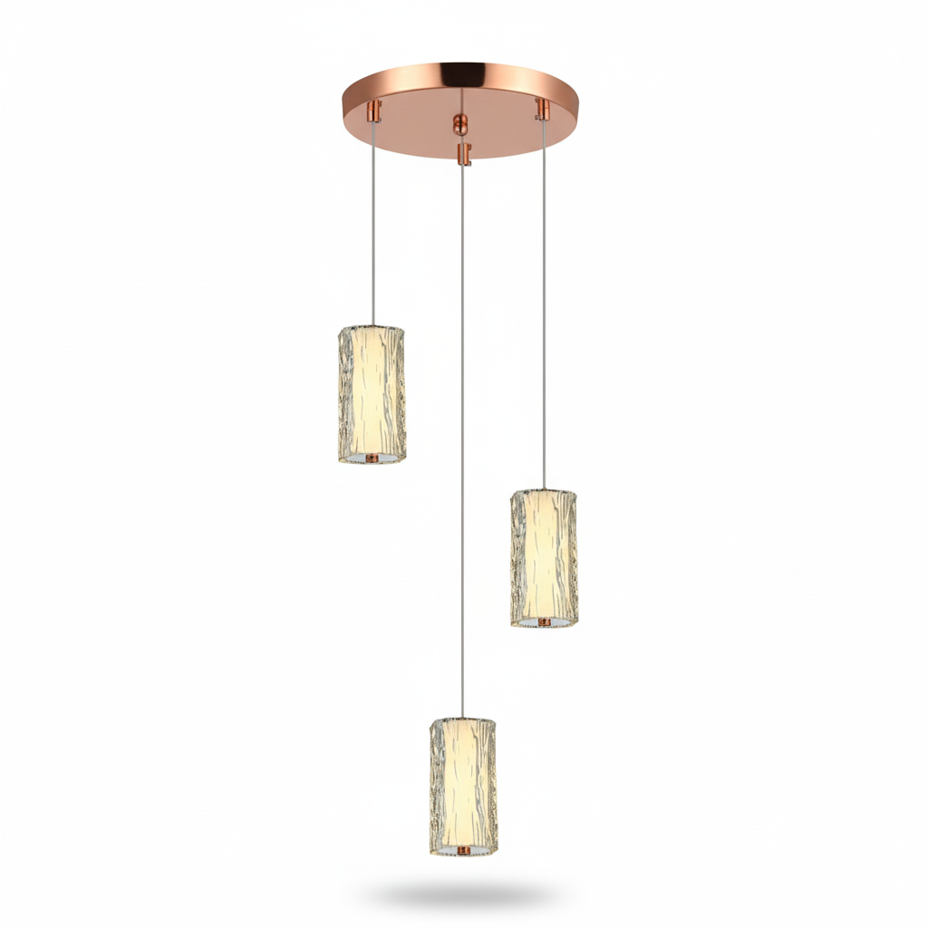 EJ3 LAMPARA DE 3 LUCES CILINDRO CRAQUELADO