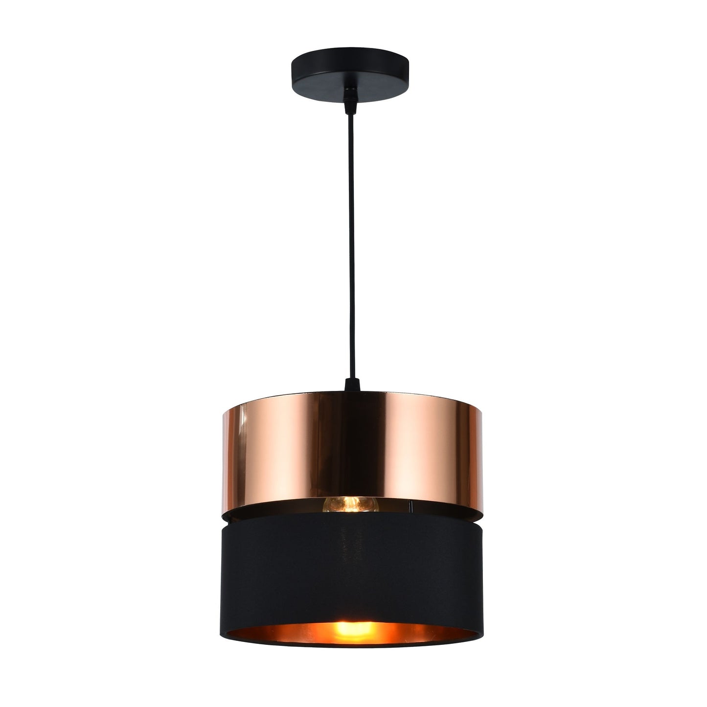 LÁMPARA MINIMALISTA COLGANTE NEGRO COBRE