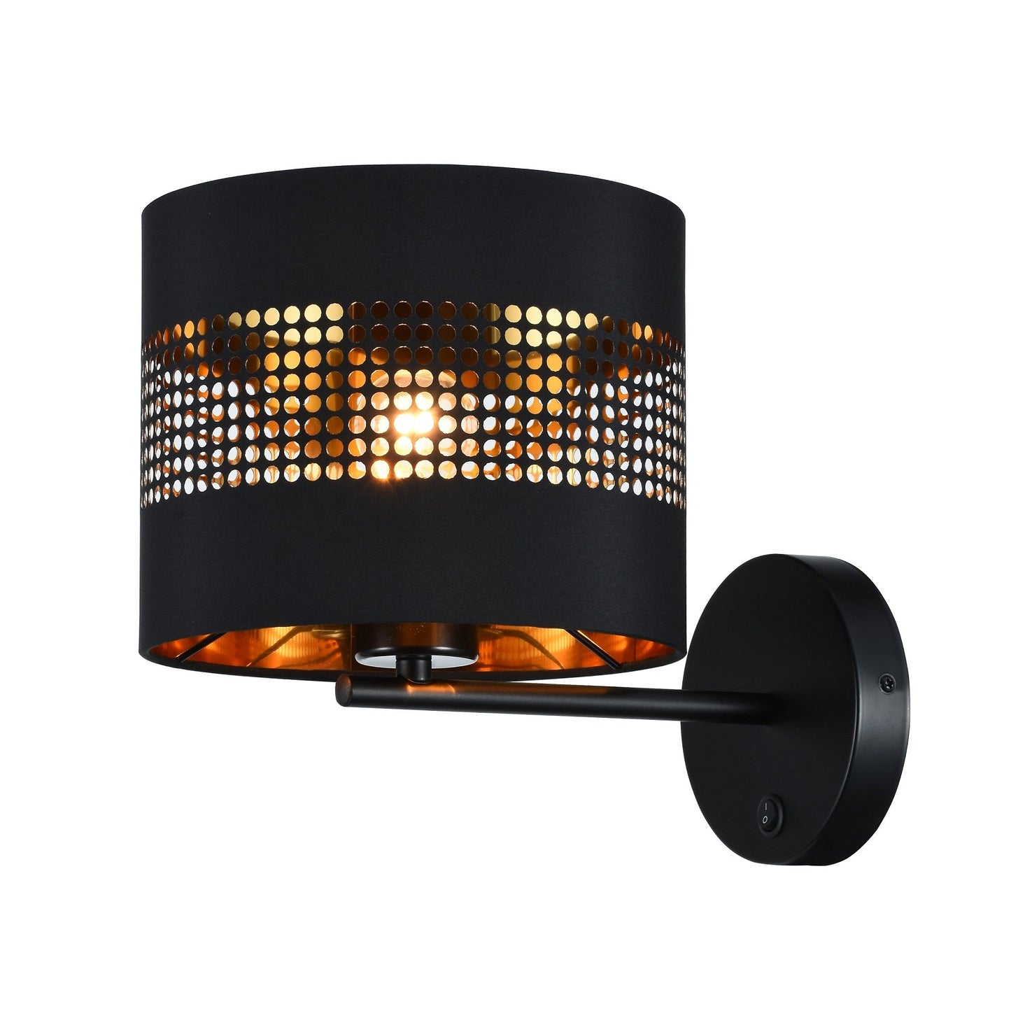 ARBOTANTE MINIMALISTA CILINDRO NEGRO CON FRANJA DE REJILLA