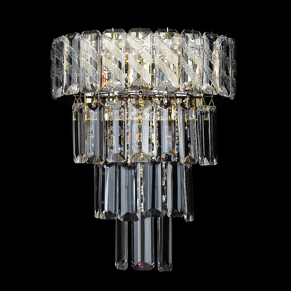 ARBOTANTE DORADO CASCADA DE BARRAS DE CRISTAL