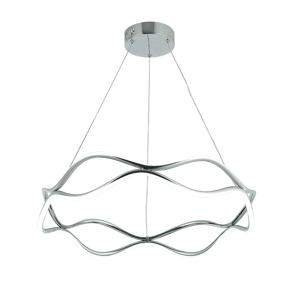 CANDIL MINIMALISTA ARO DOBLE CURVAS - 3 TONOS 80w D60cm