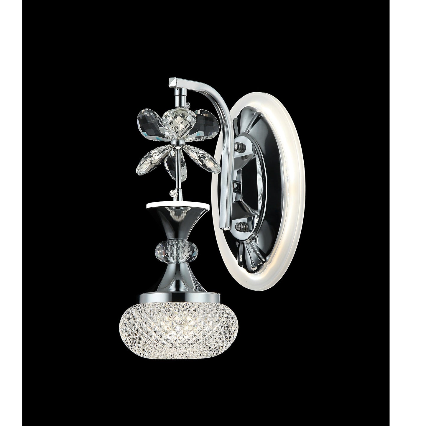 ARBOTANTE CROMADO CON FLOR