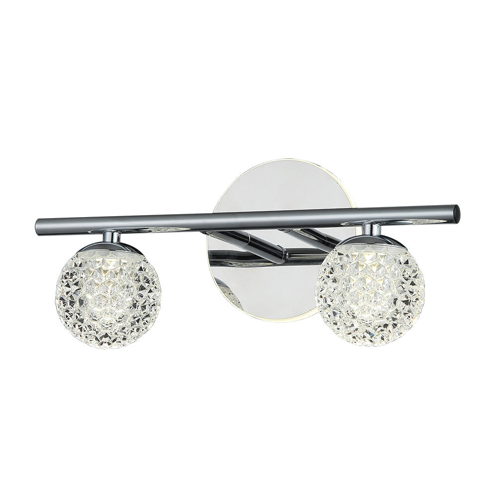 REGLETA DE 2 LUCES ESFERA CRAQUELADA