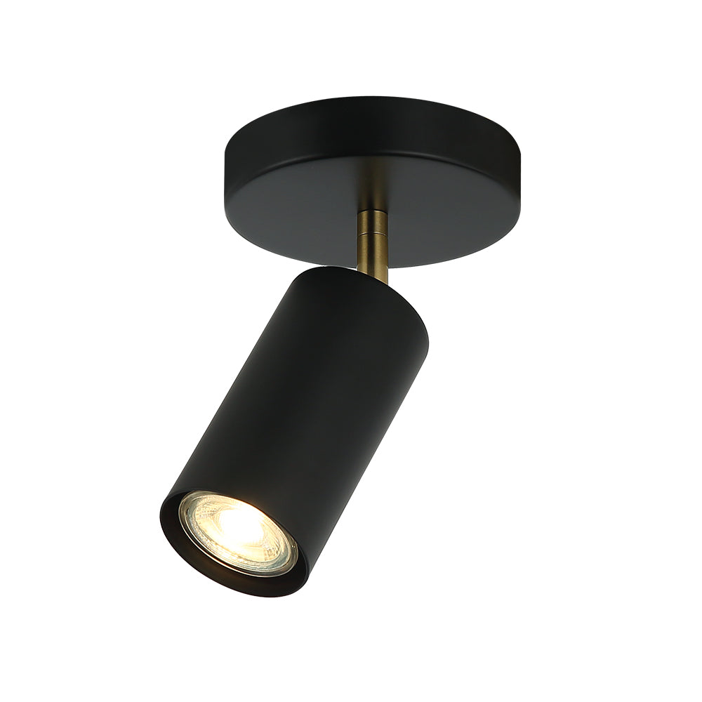 ARBOTANTE DE 1 LUZ NEGRO CON DETALLE ORO