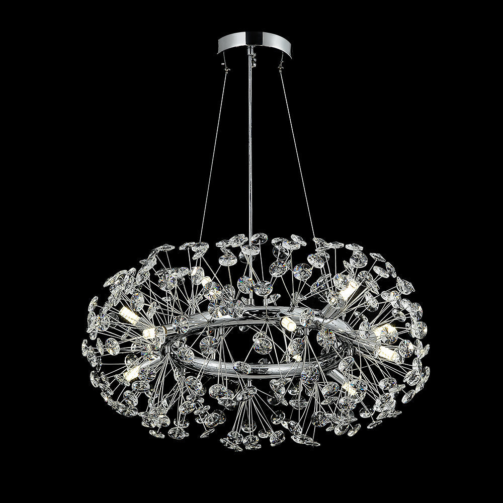 CANDIL ARO DE LUNETAS DE CRISTAL 60CM