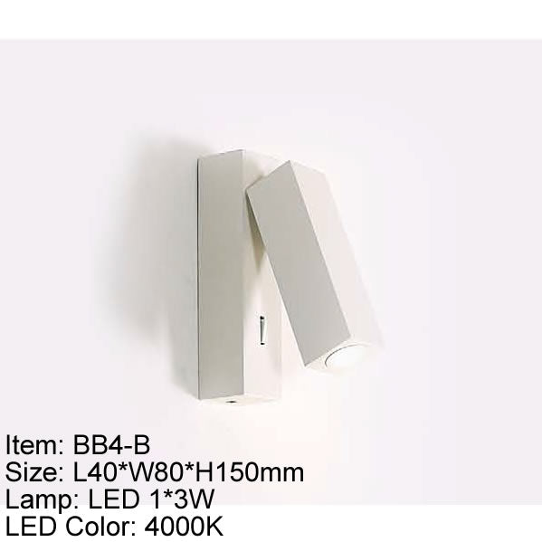 BB4B   ARBOTANTE BLANCO LED CON APAGADOR