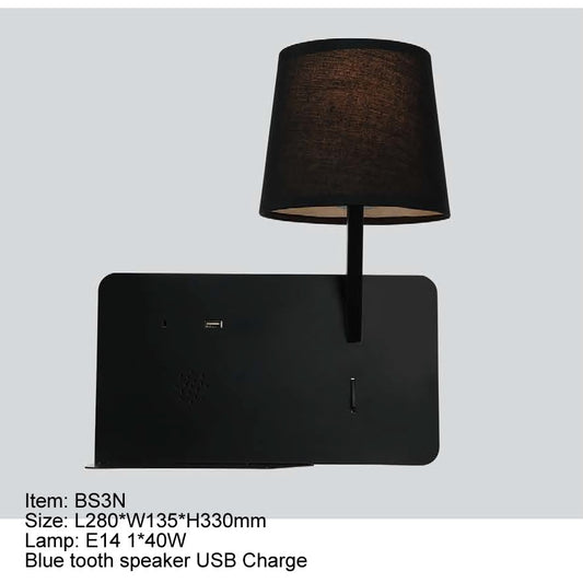 BS3N   ARBOTANTE NEGRO CON USB Y BLUETOOTH