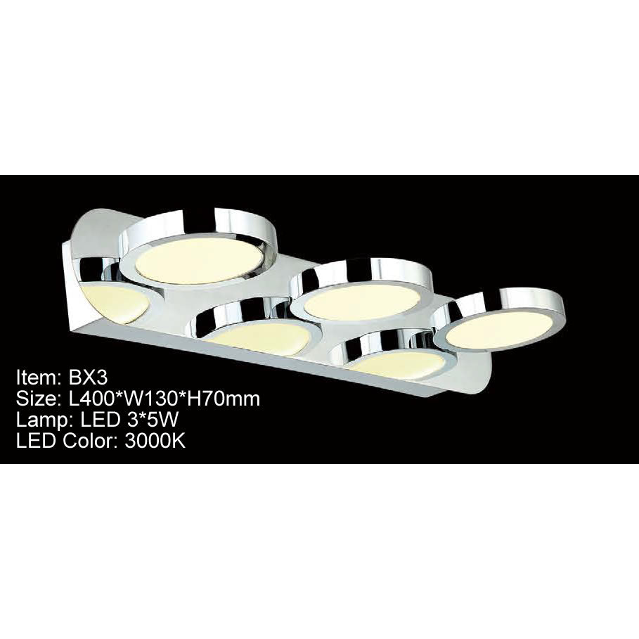 BX3   ARBOTANTE 3 LUCES PLATO CROMADO