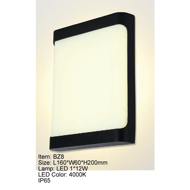 BZ8   ARBOTANTE EXTERIOR LED NEGRO