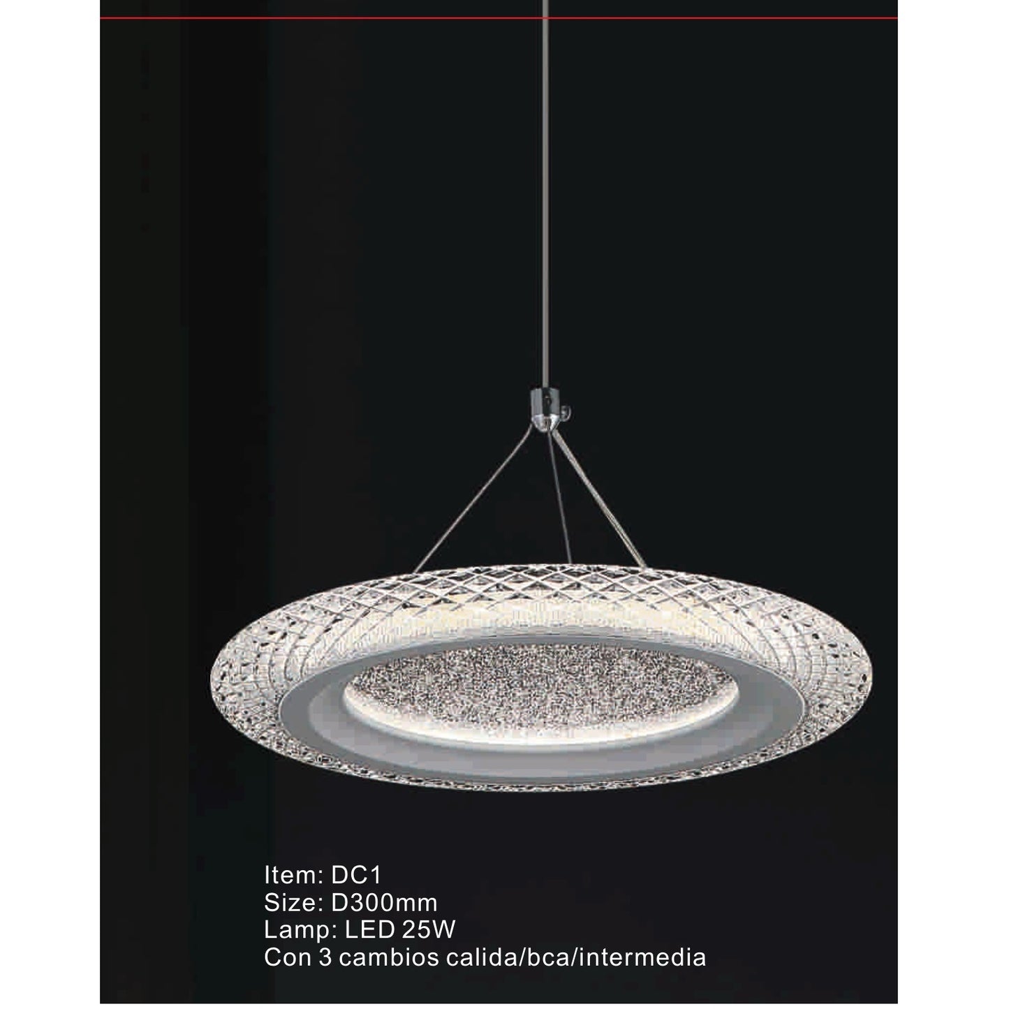 LAMPARA PLATO BURBUJASDE 30CM