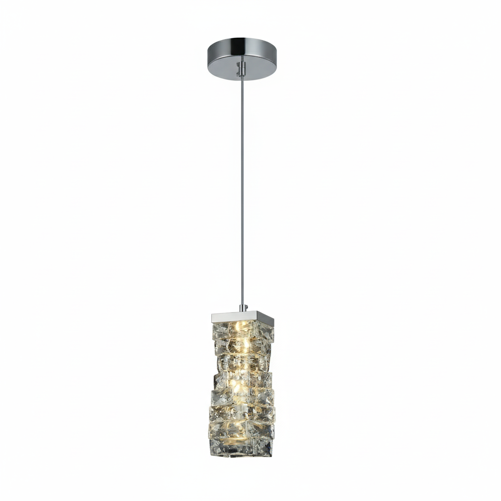 DX4  CANDIL DE CRISTAL TIPO ESPIRAL 1 LUZ