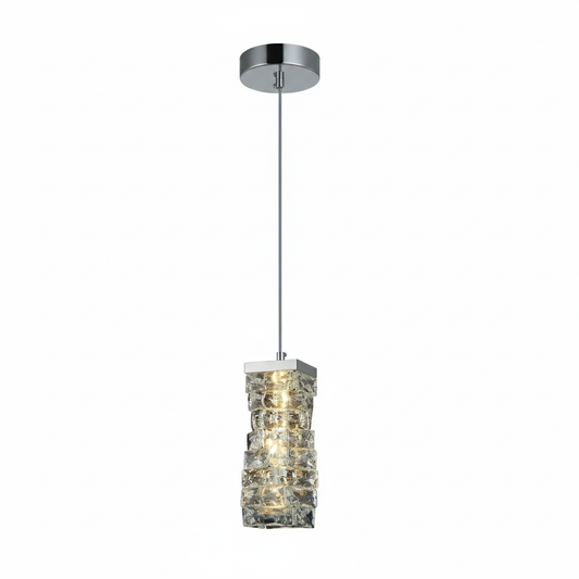 DX4  CANDIL DE CRISTAL TIPO ESPIRAL 1 LUZ