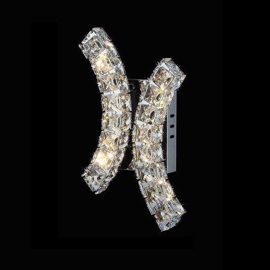 EA3  ARBOTANTE CRISTAL DOBLE CURVO CROMADO