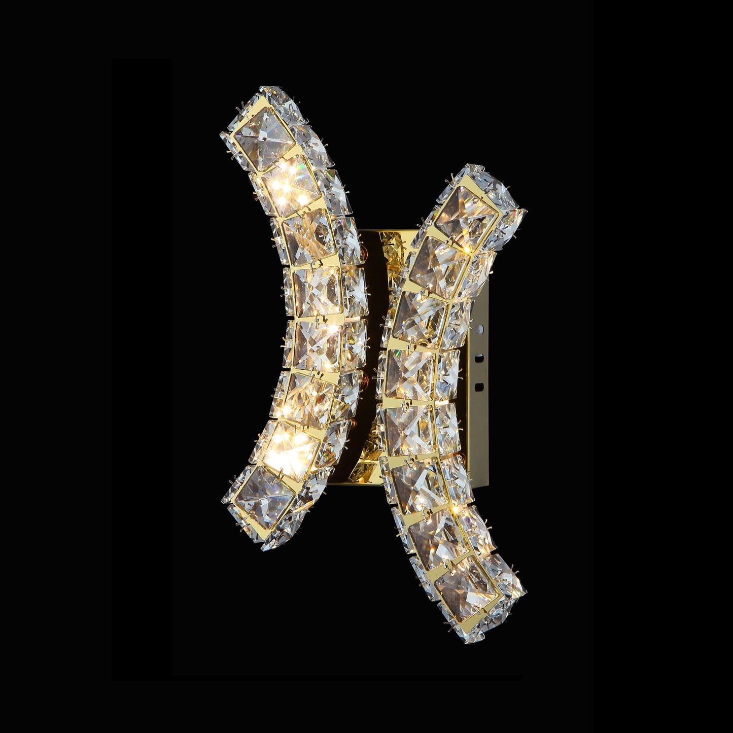 EA4  ARBOTANTE CRISTAL DOBLE CURVO DORADO
