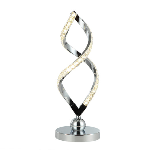 EF2  LAMPARA DE MESA ESPIRAL CROMADA