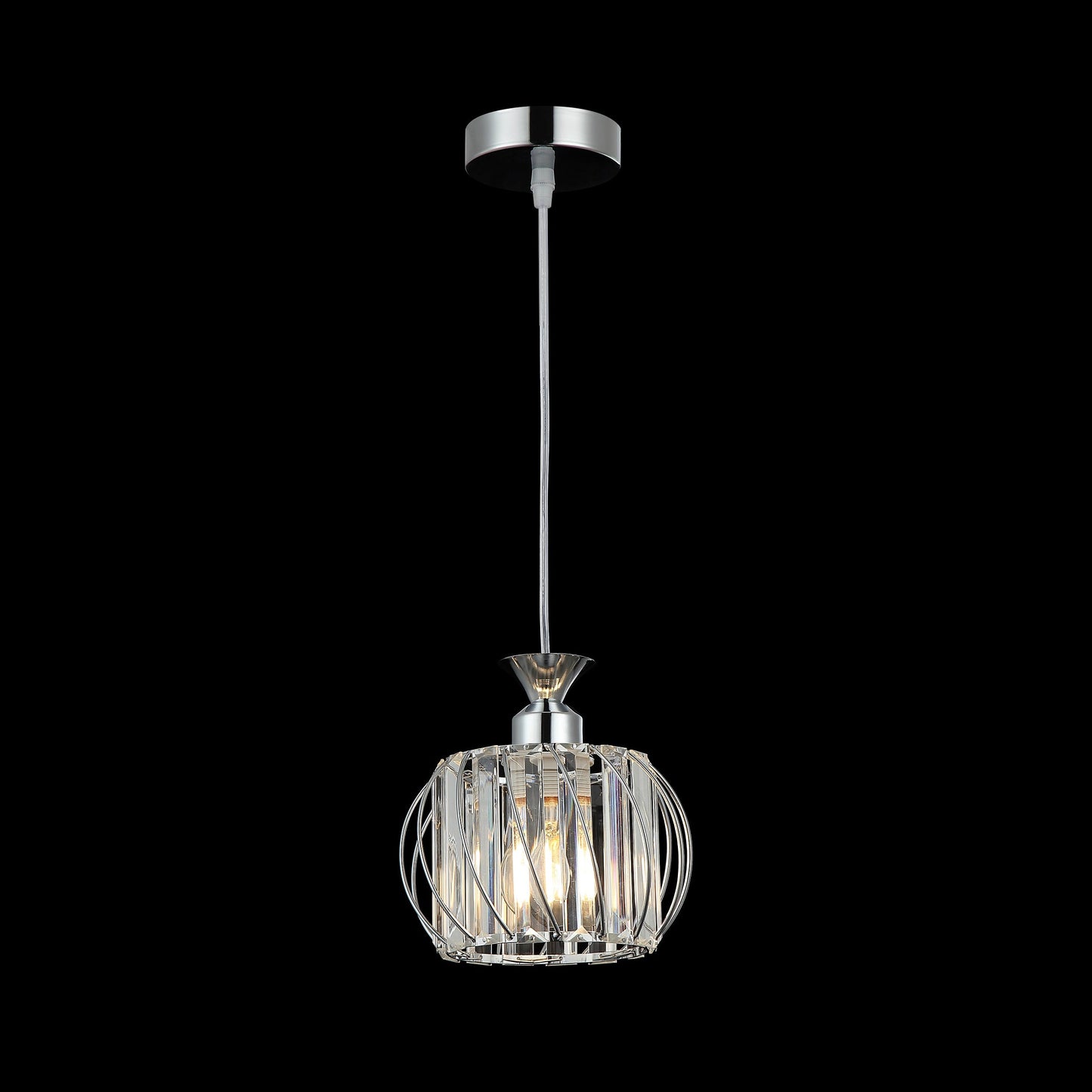 ES1  COLGANTE 1 LUZ CROMADO ESPIRAL