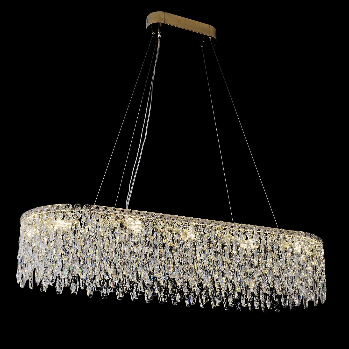 EW3  CANDIL CRISTALES OVALADO 80CM
