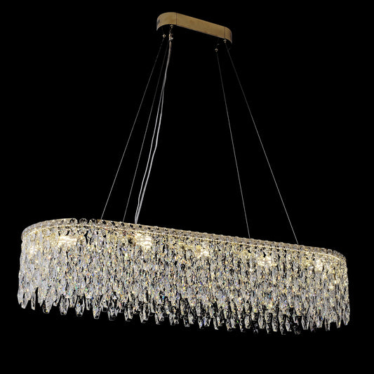 EW3  CANDIL CRISTALES OVALADO 80CM