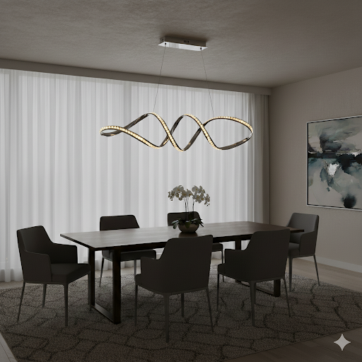 EF5  CANDIL ESPIRAL CROMADO 1m