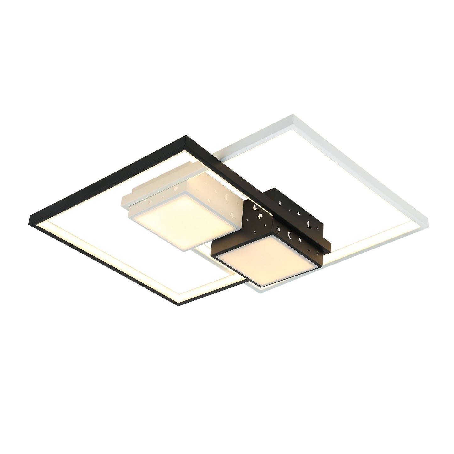 PLAFÓN LED CUADRADO ESTRELLAS Y LUNAS 50cm X 50cm