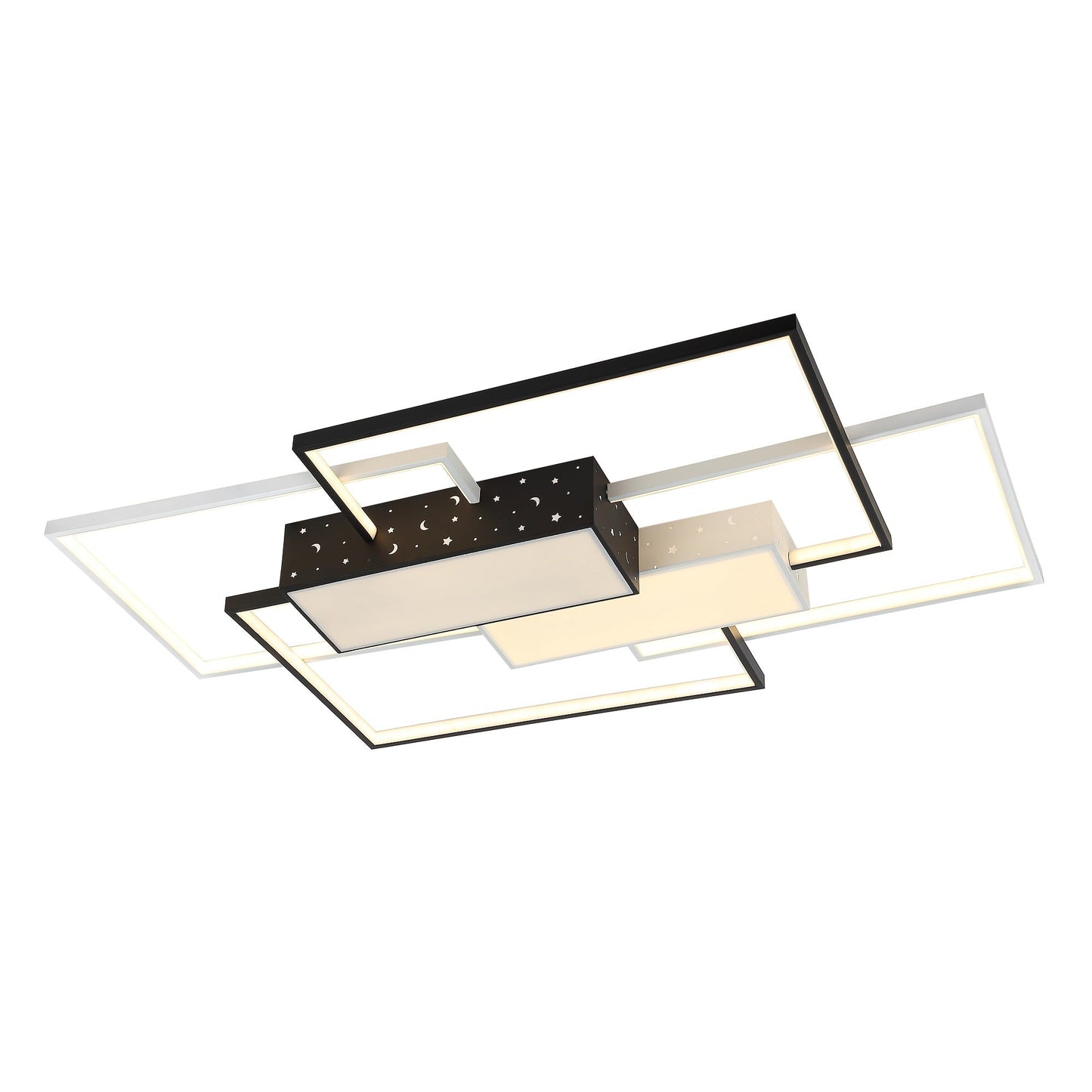 PLAFÓN LED RECTANGULAR LUNAS Y ESTRELLAS 105cm X 65cm
