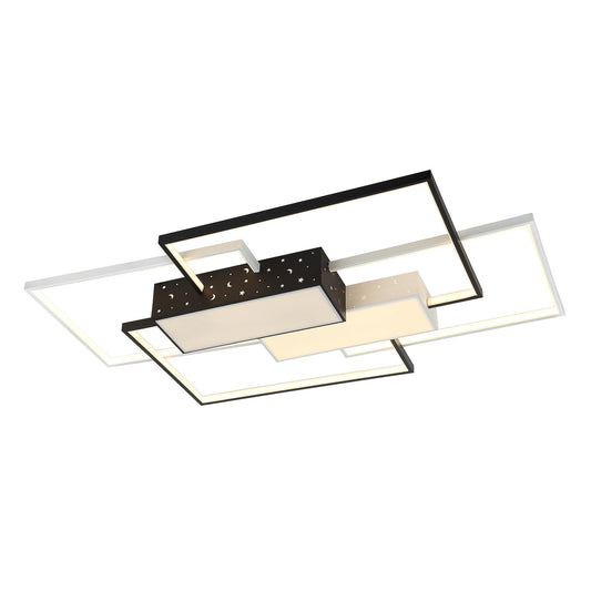 PLAFÓN LED RECTANGULAR LUNAS Y ESTRELLAS 105cm X 65cm