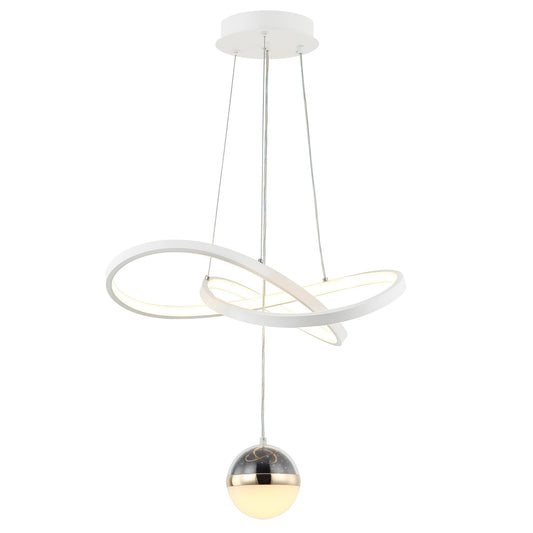 CANDIL INFINITO DE LED CON ESFERA BLANCO