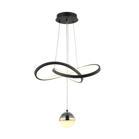 CANDIL INFINITO DE LED CON ESFERA-NEGRO
