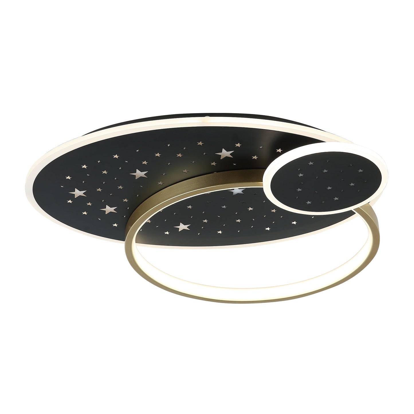 PLAFÓN LED CIRCULAR ESTRELLAS-NEGRO
