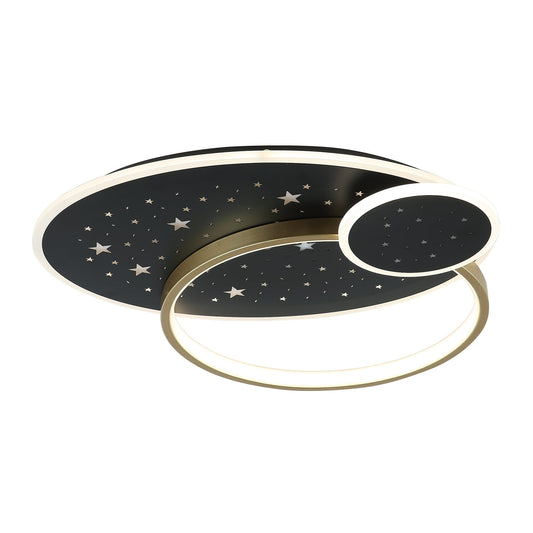 PLAFÓN LED CIRCULAR ESTRELLAS-NEGRO