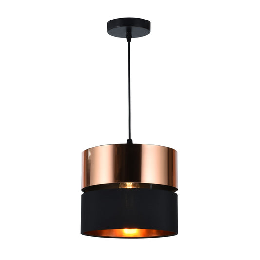 LÁMPARA MINIMALISTA COLGANTE NEGRO COBRE