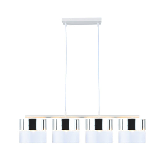 CANDIL LÍNEAL 4 CILINDROS SATIN Y BLANCO E27 4*40W