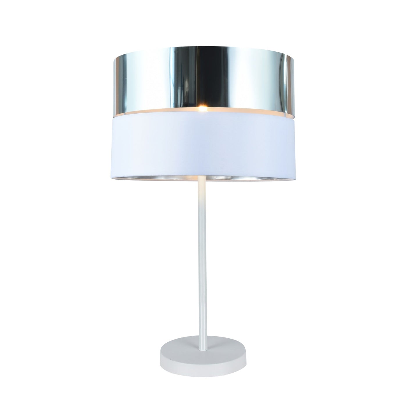 LÁMPARA MINIMALISTA PARA BURÓ SATIN Y BLANCO