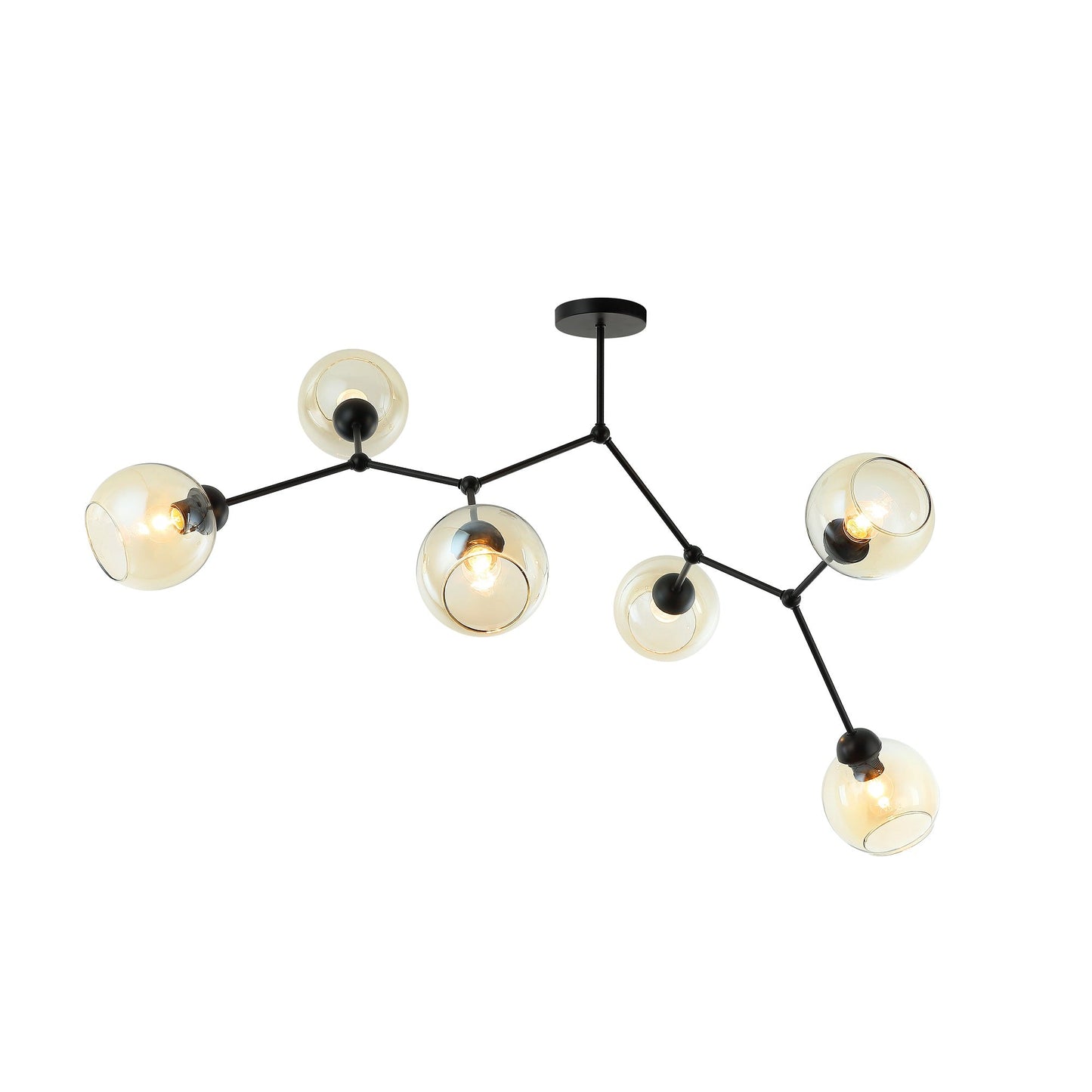 LÁMPARA VINTAGE MODERNA NEG CON ESFERAS E27 6X40W