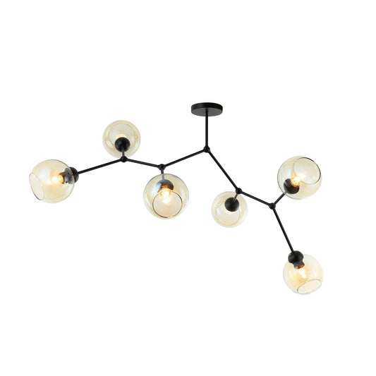 LÁMPARA VINTAGE MODERNA NEG CON ESFERAS E27 6X40W