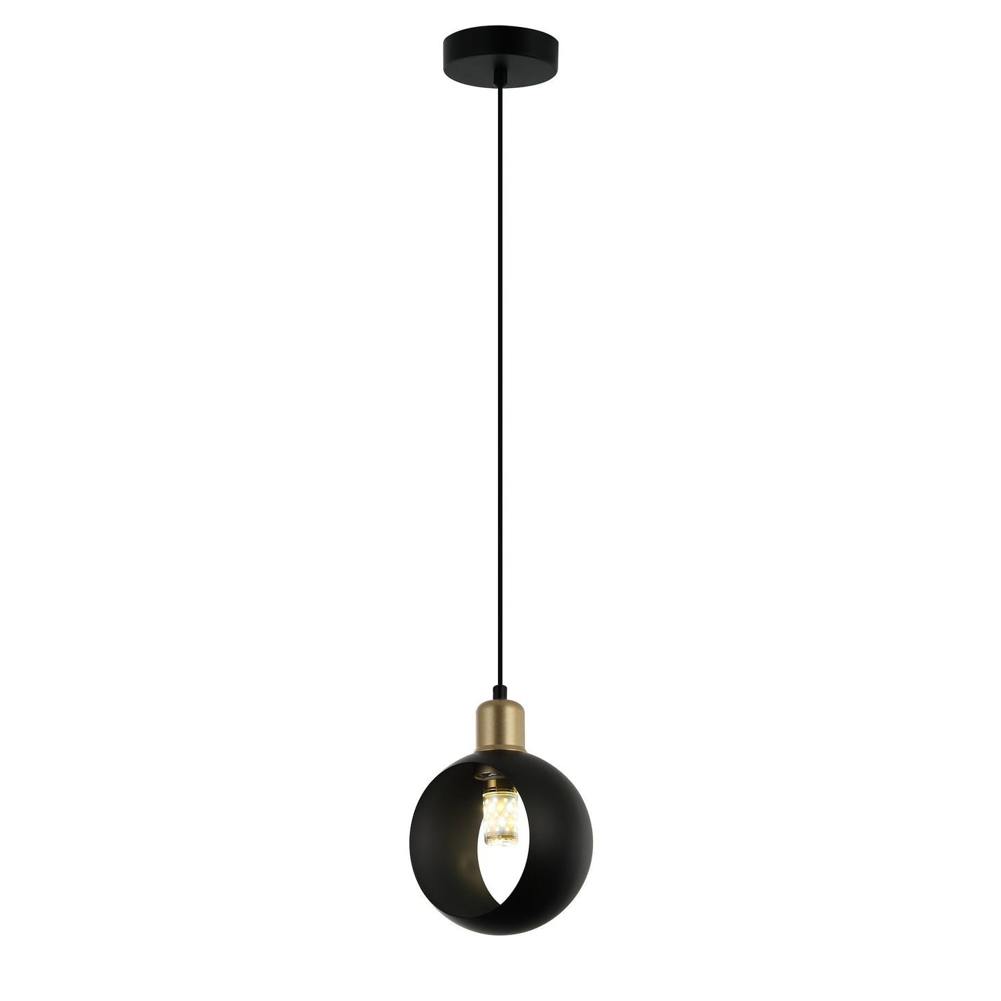 CANDIL ARO VINTAGE NEG 1 LUZ E27 40W