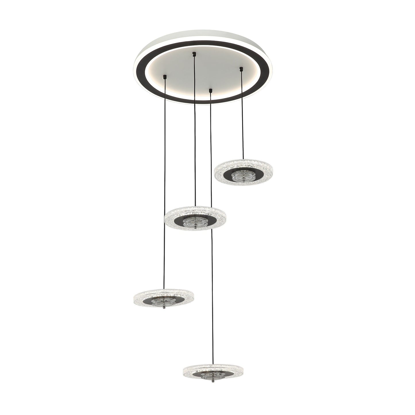 CANDIL PLATILLOS 4 LUCES LED 82W CON CAMBIOS