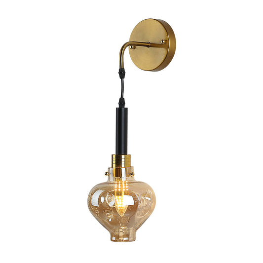 ARBOTANTE 1 LUZ CRISTAL VINTAGE AMBAR