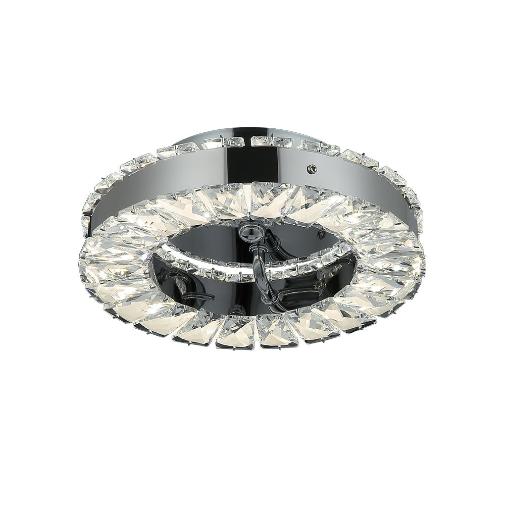 PLAF?N DE CRISTAL C-CROMO REDONDO 3 CAMBIOS LED 15W