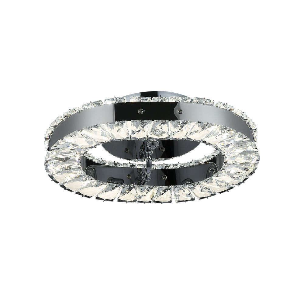 PLAF?N DE CRISTAL C-CROMO OVALADO 3 CAMBIOS LED 15W