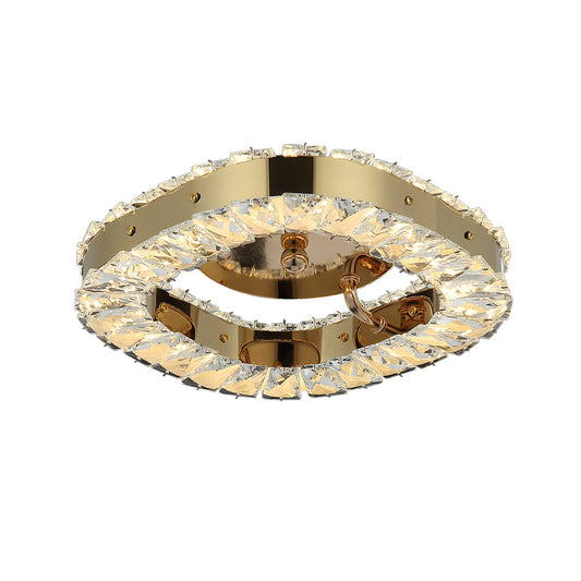 PLAF?N DE CRISTAL C-DORADO CUADRADO 3 CAMBIOS LED 15W