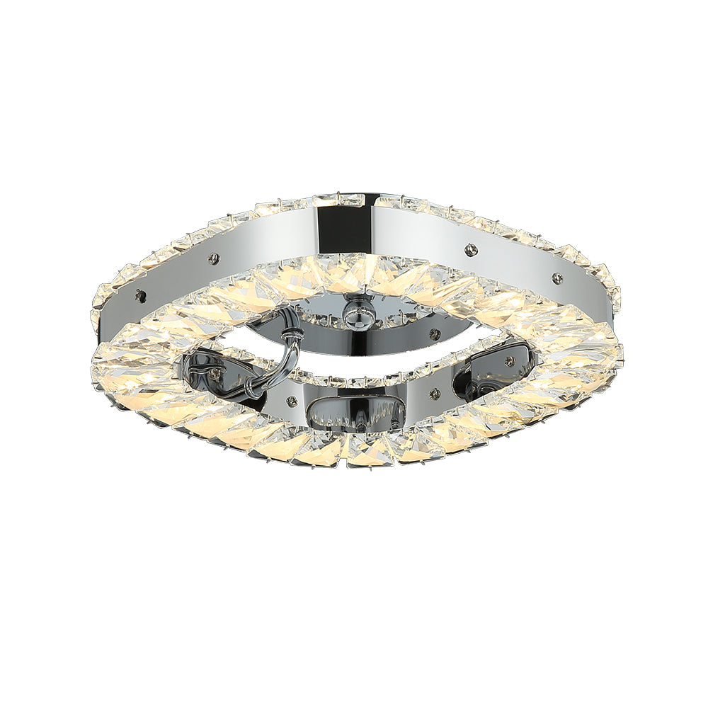 PLAF?N DE CRISTAL C-CROMO CUADRADO 3 CAMBIOS LED 15W