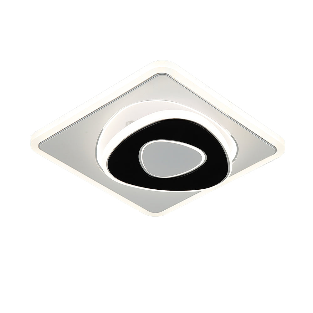 PLAF?N CUADRADO CON TRI?NGULOS 26cm 3 CAMBIOS LED 27W