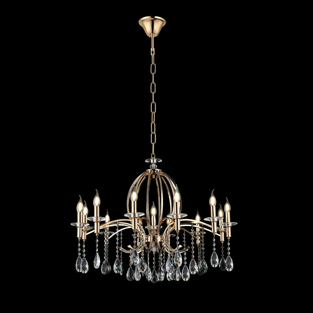 CANDIL CONTEMPORANEO DORADO 13 LUCES E14 93cm x 72cm