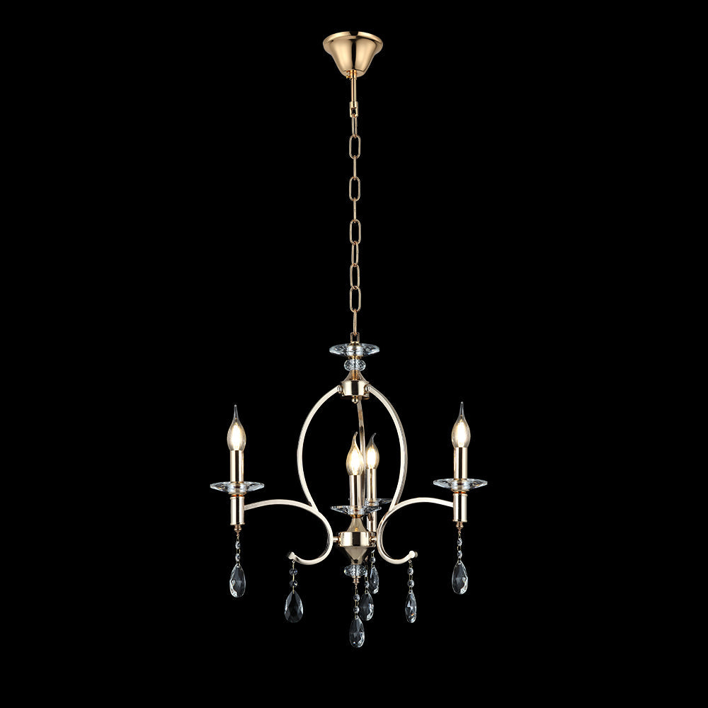 CANDIL CONTEMPORANEO DORADO 4 LUCES E14 58cm x 57cm