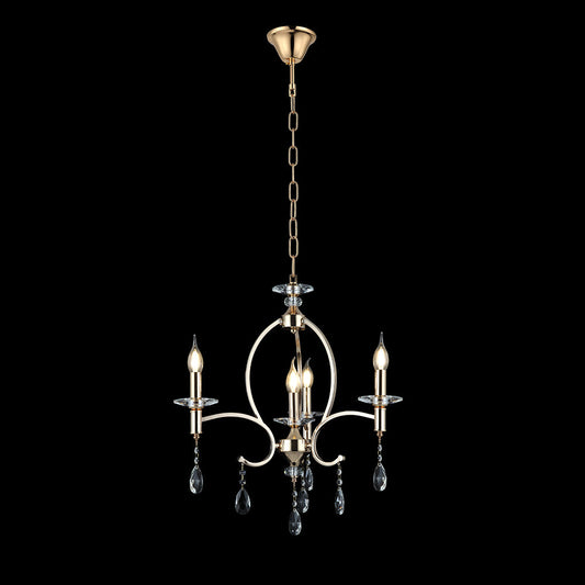 CANDIL CONTEMPORANEO DORADO 4 LUCES E14 58cm x 57cm