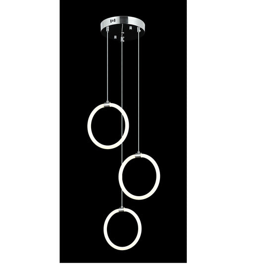LAMPARA COLGANTE CON 3 AROS DE LUZ