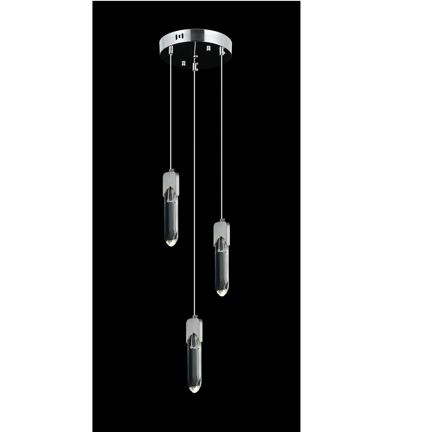 LAMPARA COLGANTE DE 3 BARRAS DE CRISTAL