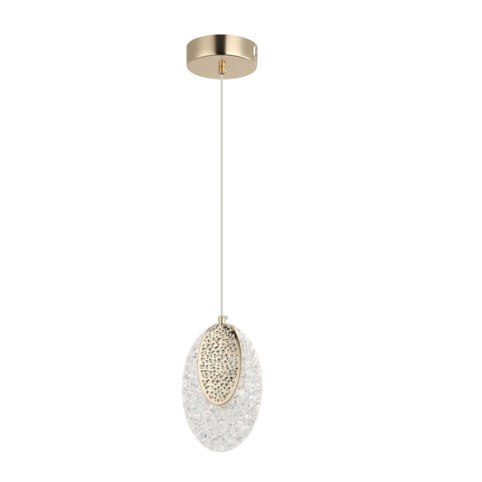 LAMPARA DE OVALO CON CENTRO DORADO